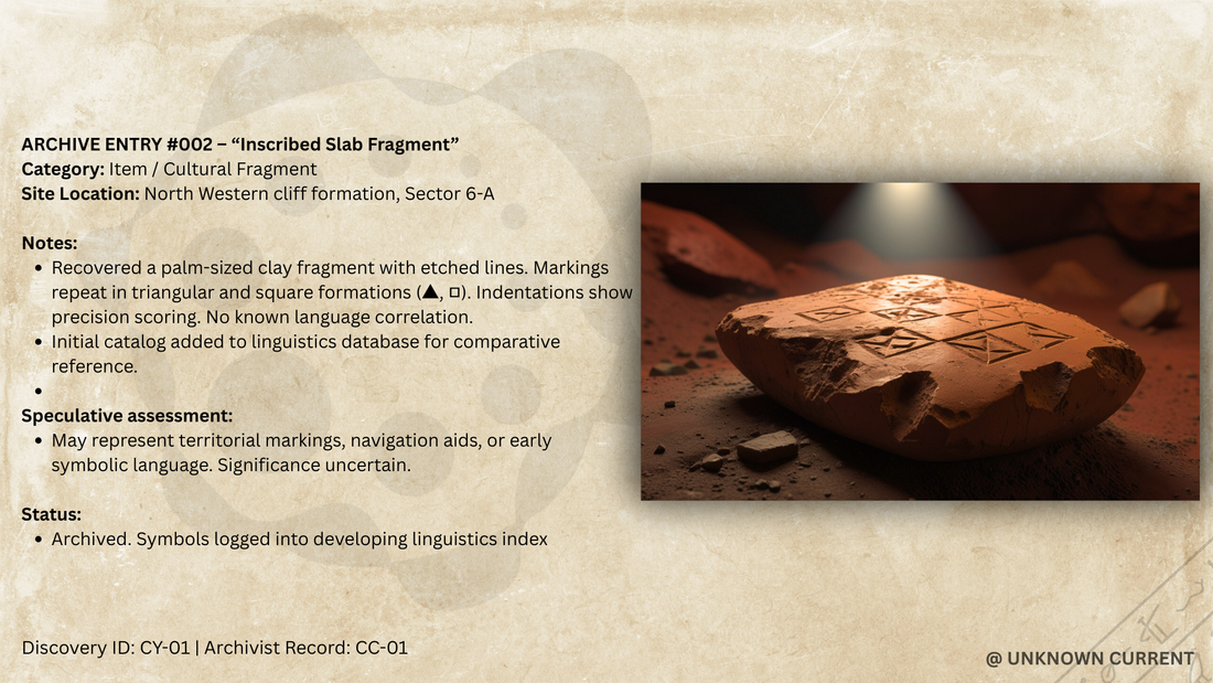 Archive 002 - “Inscribed Slab Fragment” - (S1)