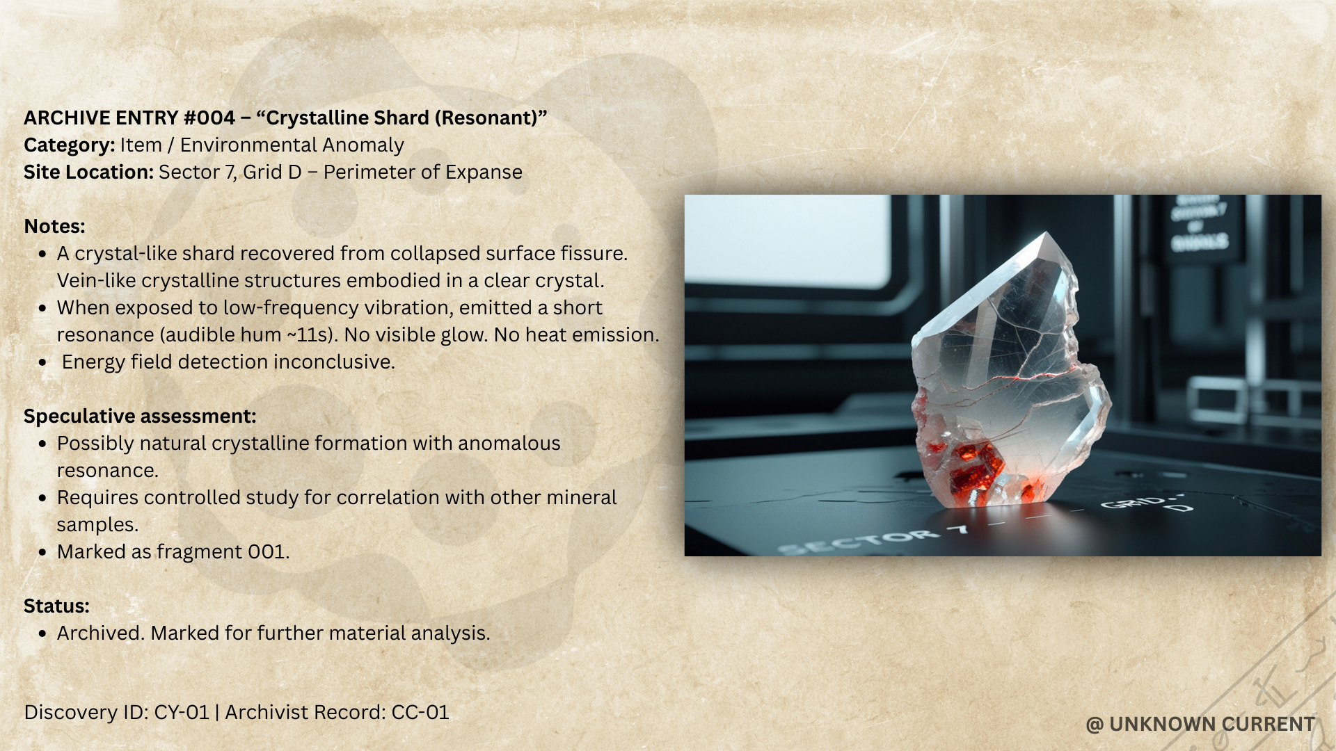 Archive 004 - “Unclassified Gem/Stone Fragment” - (S1)